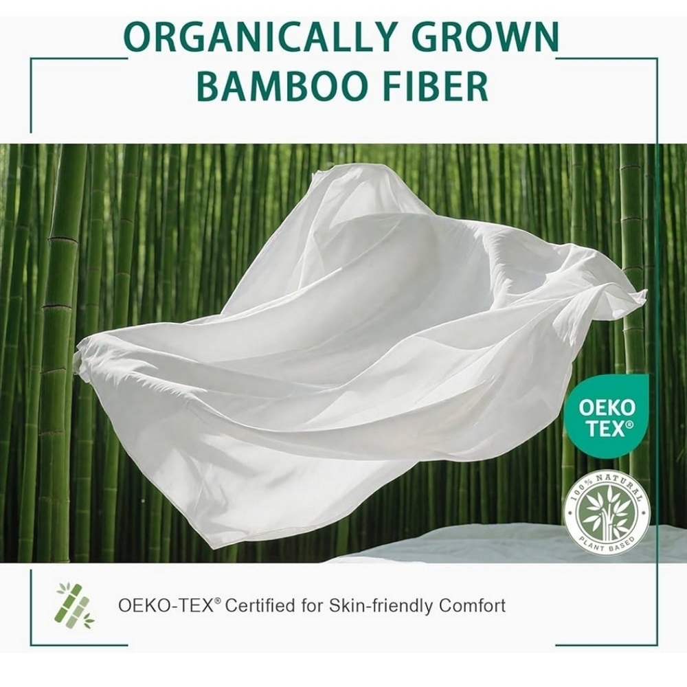 NIB Bamboo Sheet set 4 Pieces Queen White Deep Pockets - Picture 4 of 13